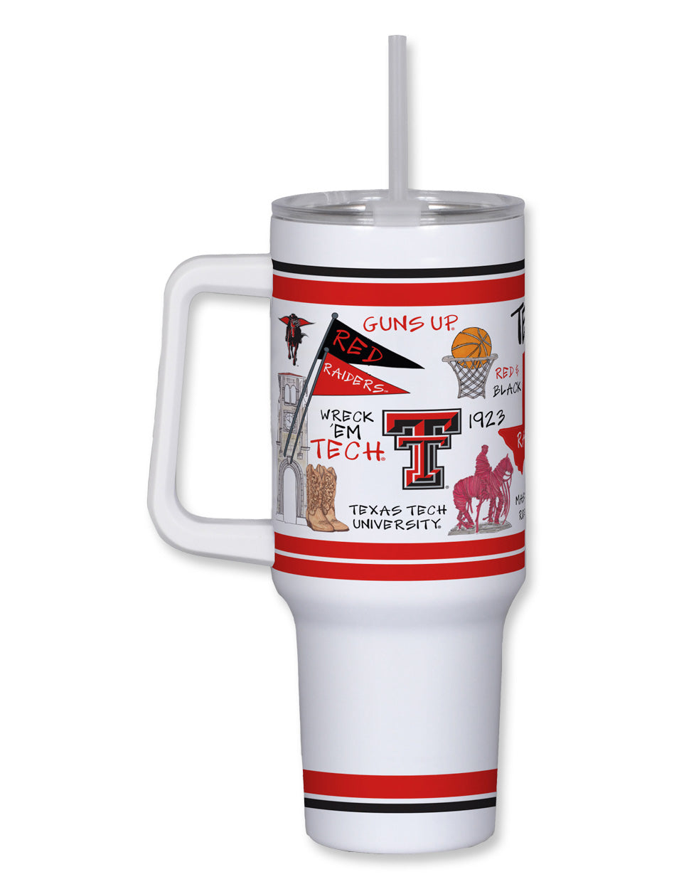 Texas Tech "Icons" 40 oz Tumbler w/ Handle