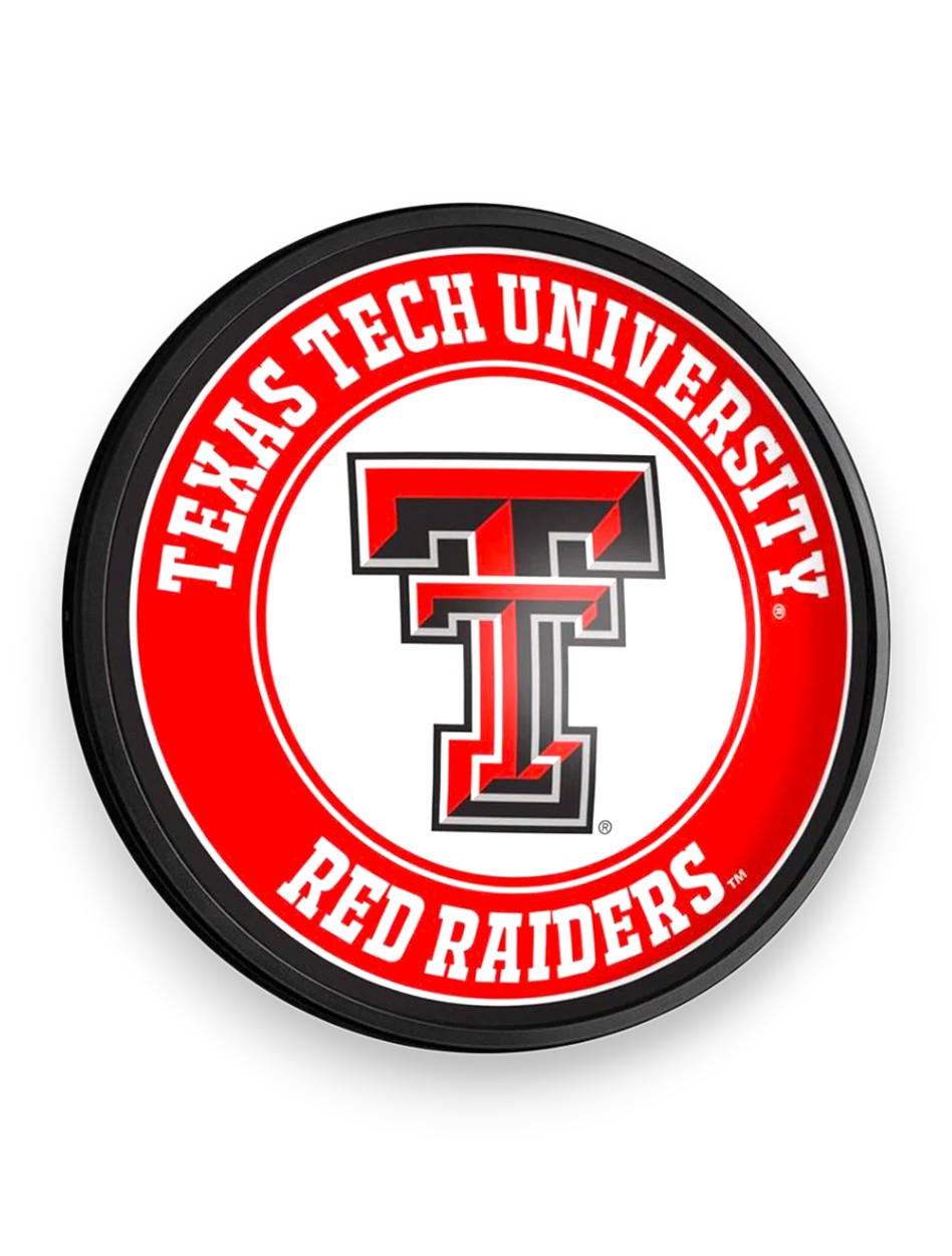 Texas Tech Illuminated Stationary Double T Round Sign – Red Raider ...