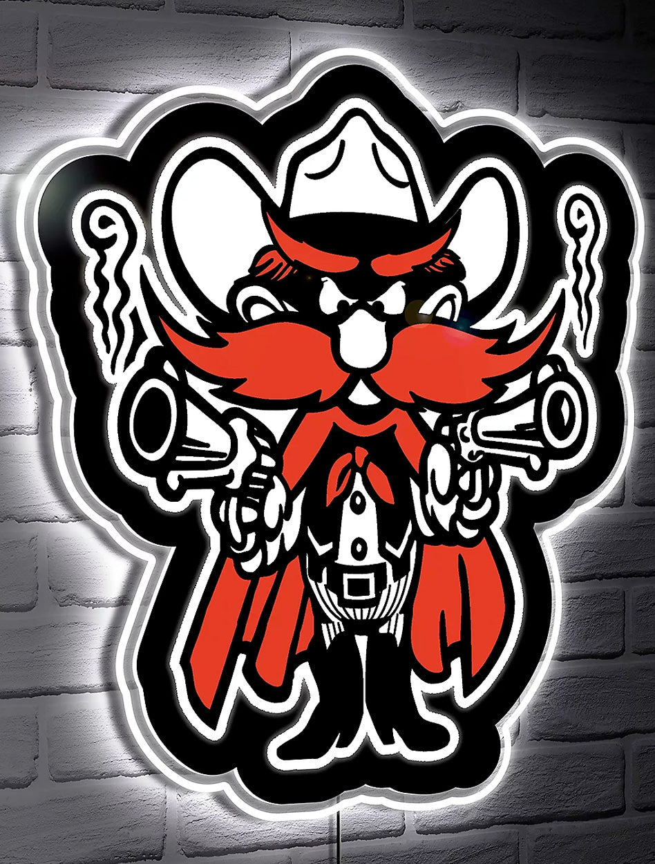 Texas Tech LED Edgelite Raider Red Wall Decor – Red Raider Outfitter