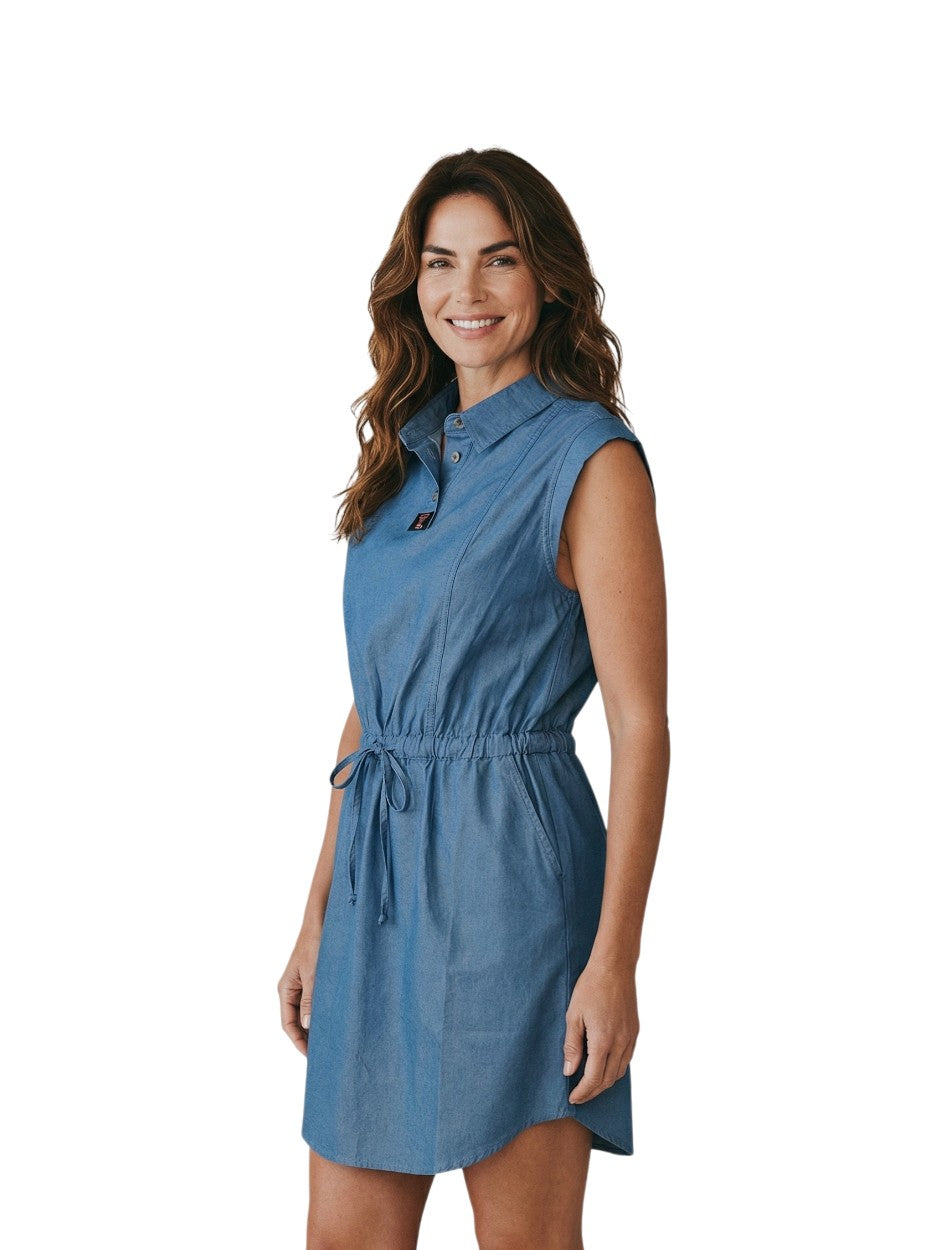 Texas Tech Lusso "Donatella" Denim Dress