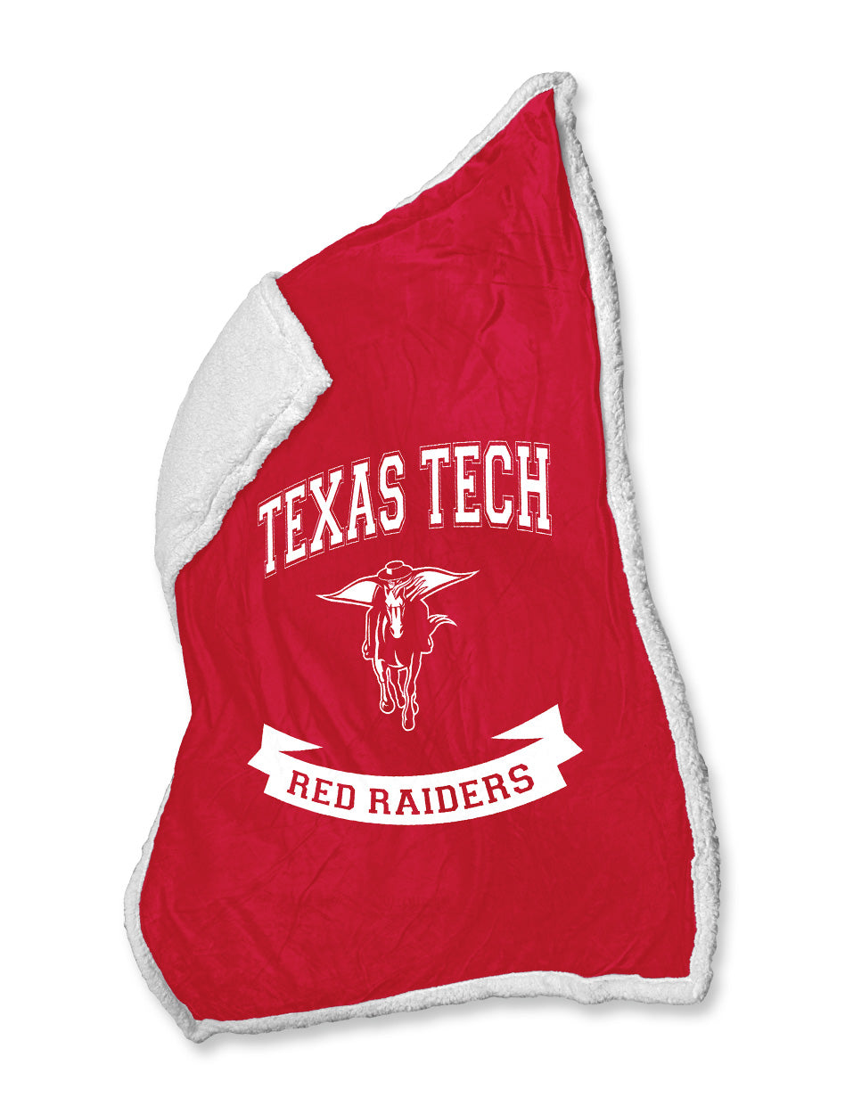 Texas Tech Masked Rider Printed Sherpa Blanket