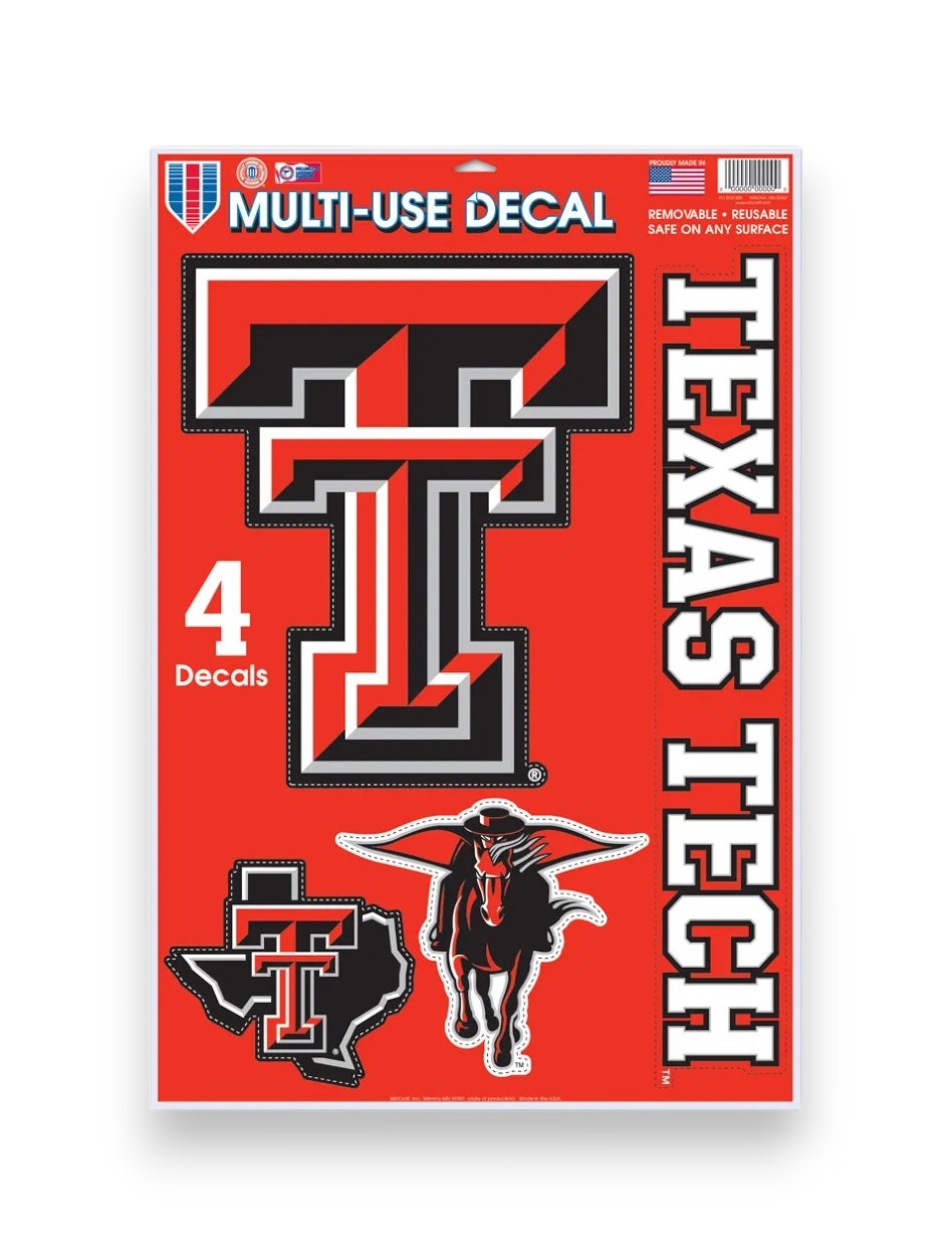 Texas Tech Multi-Use Decal Sheet