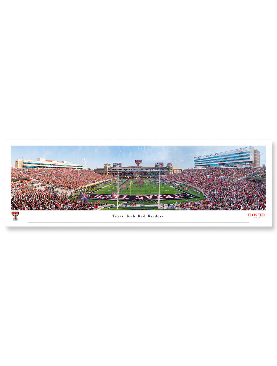 Texas Tech "New South End Zone" Panoramic Poster of Jones AT&T Stadium