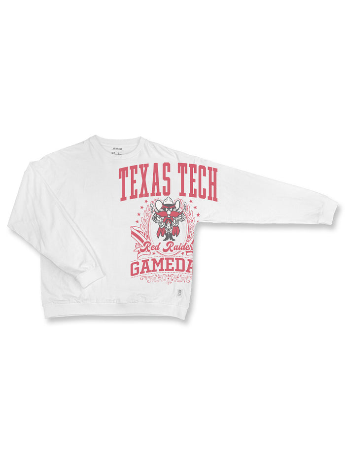 Texas Tech PressBox "Gabby" Oversized Long Sleeve Top
