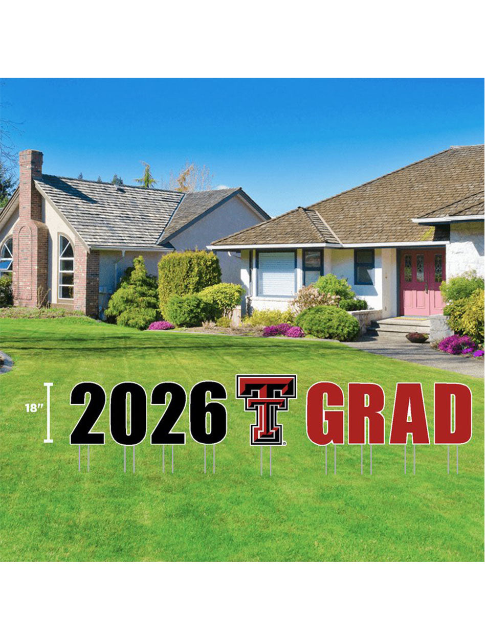 Texas Tech Red Raiders Large "2026 Grad Display" Lawn Sign