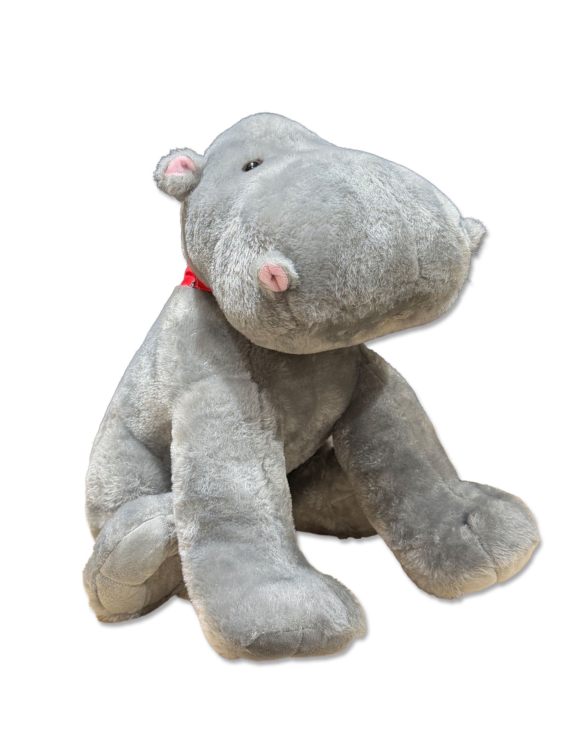 Hippo with Red Texas Tech Bandana (Angle)
