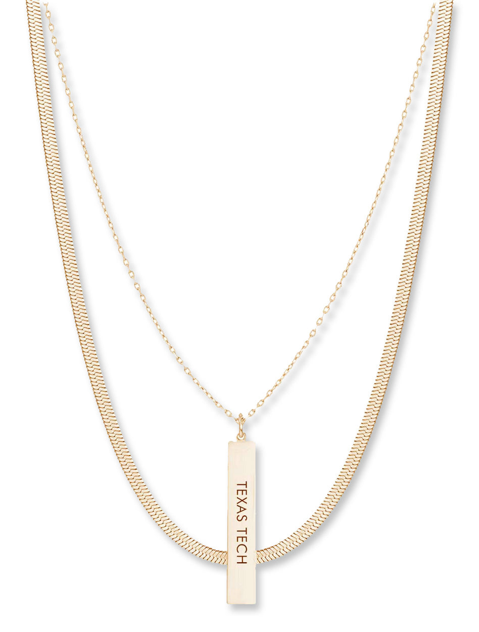 Shelby & Grace Texas Tech “Kona” Pendant 2 Tiered Necklace