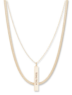 Shelby & Grace Texas Tech “Kona” Pendant 2 Tiered Necklace