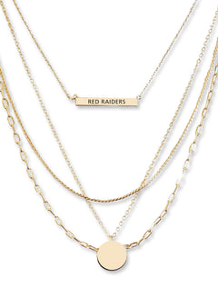 Shelby & Grace Texas Tech “Taytum” 4 Tiered Necklace