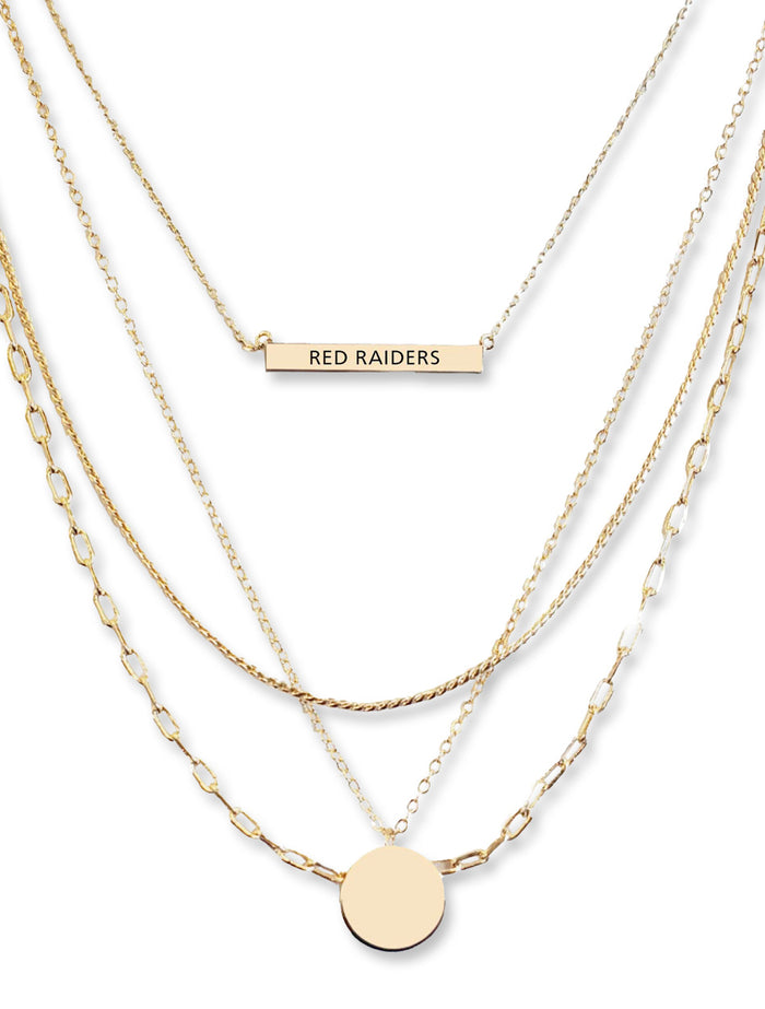 Shelby & Grace Texas Tech “Taytum” 4 Tiered Necklace