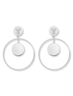 Shelby & Grace Texas Tech “Tibby” Double T Hoop Dangle Earrings