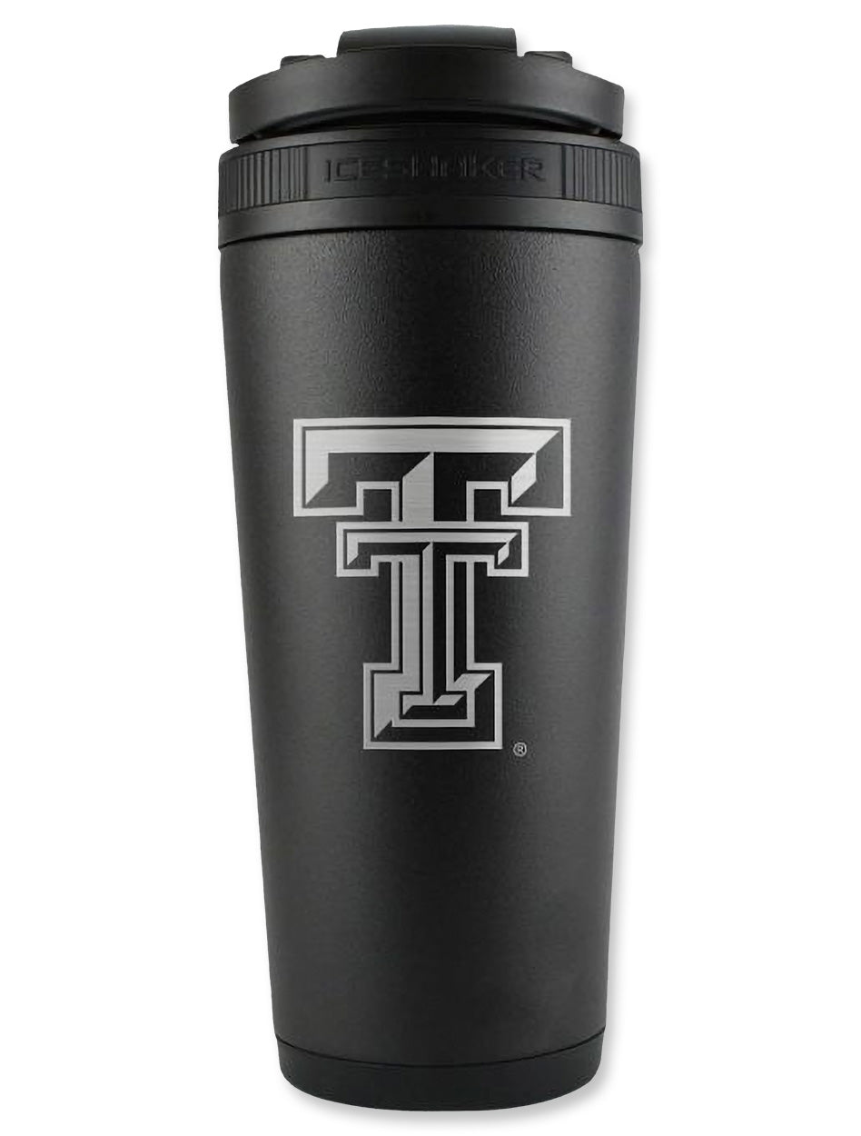 Texas Tech Red Raiders "Ice Shaker" 26 oz Stainless Steel Water Bottle