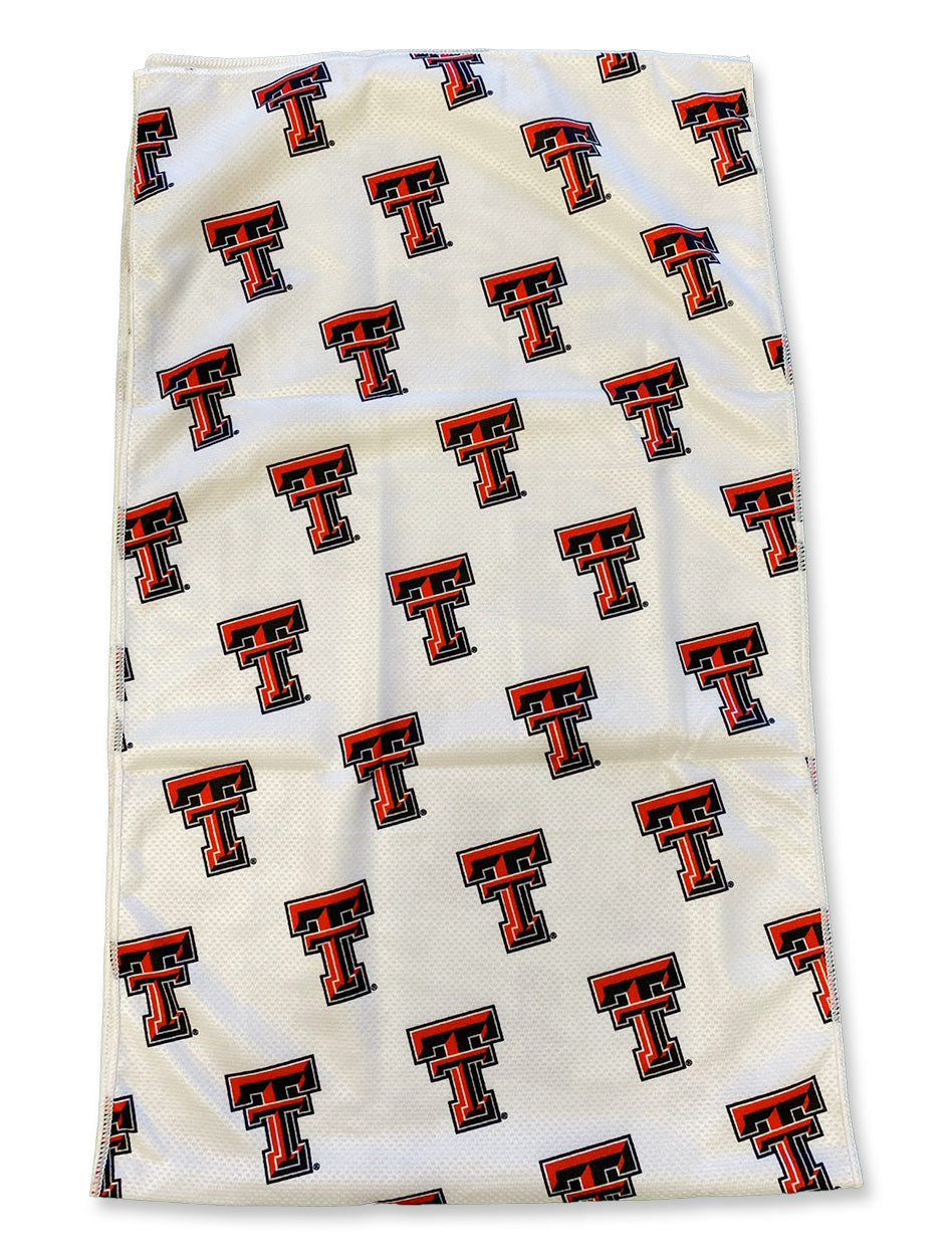 Texas Tech Repeating Double T White Cooling Towel – Red Raider Outfitter