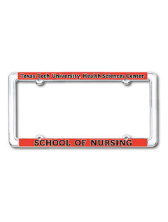Texas Tech School of Nursing License Plate Frame