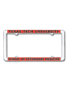 Texas Tech School of Veterinary Medicine License Plate Frame