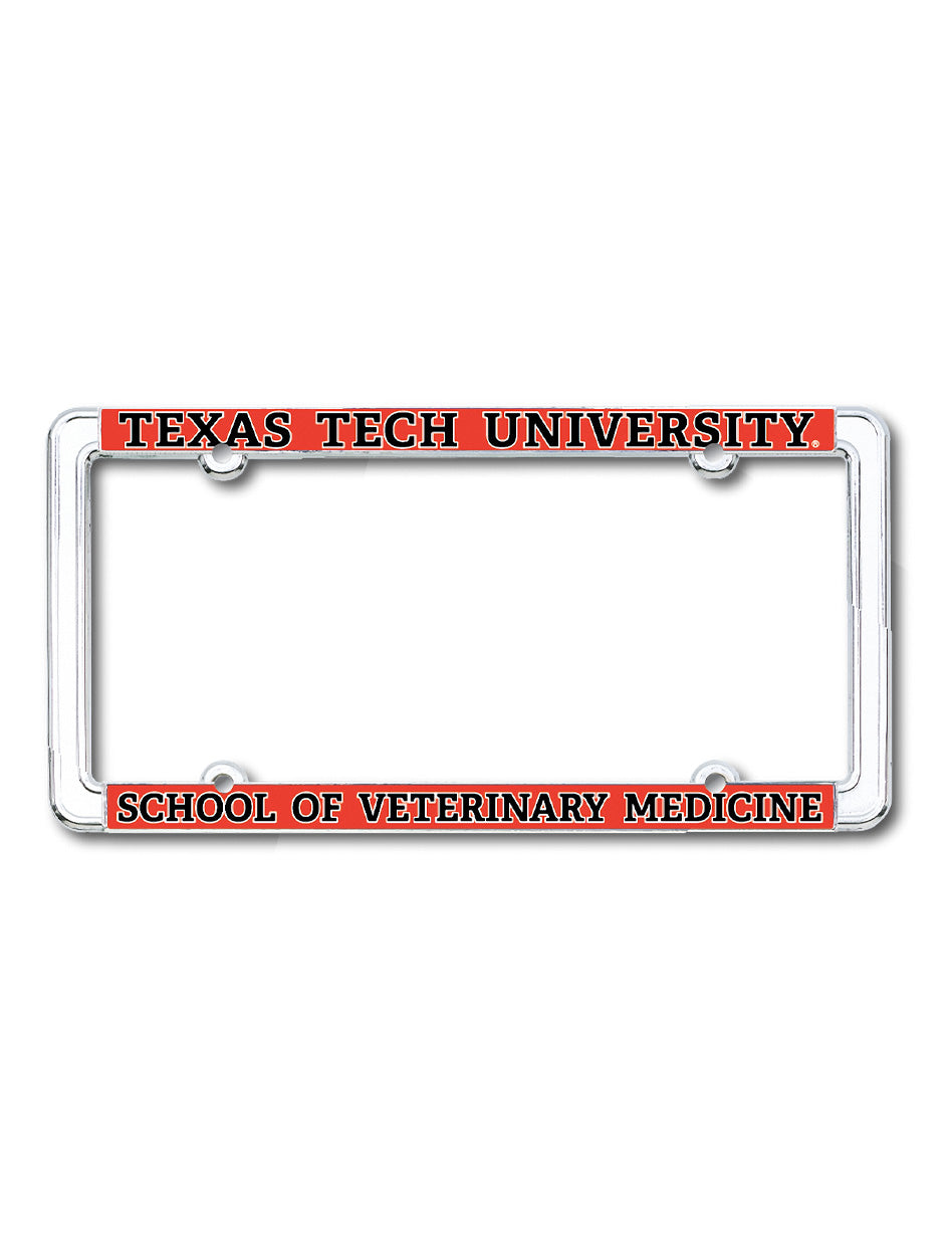 Texas Tech School of Veterinary Medicine License Plate Frame