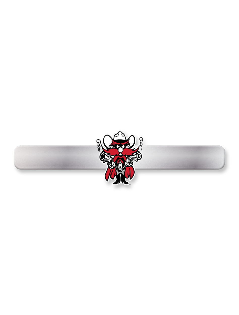 Texas Tech Silver Raider Red Tie Bar