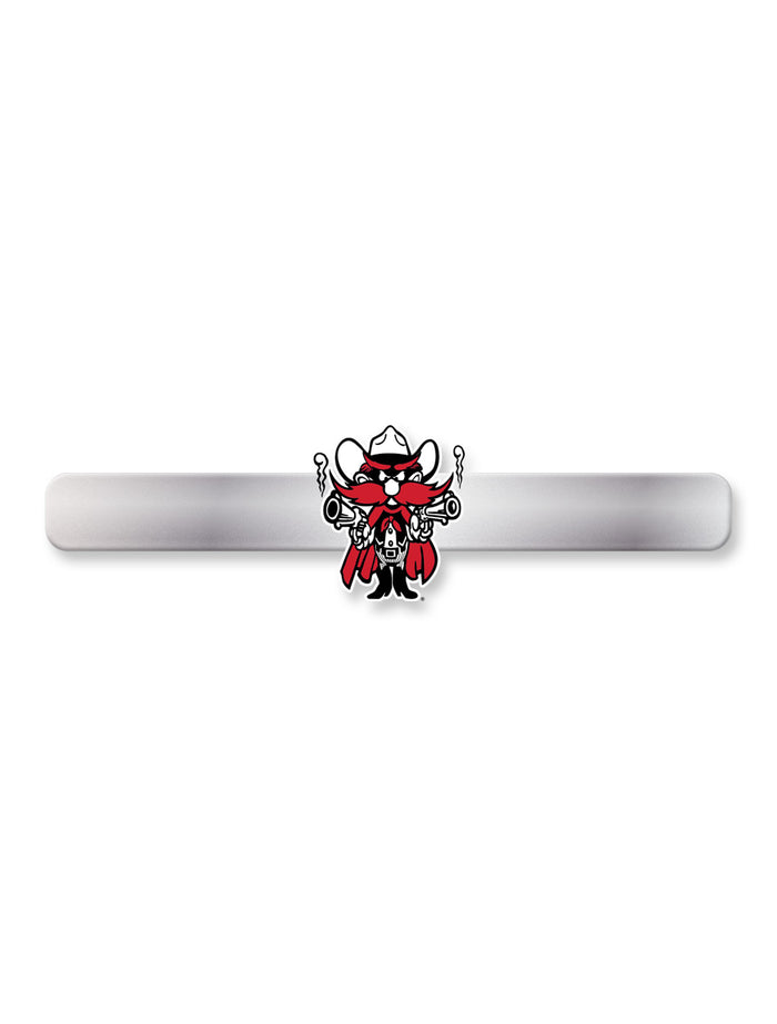 Texas Tech Silver Raider Red Tie Bar
