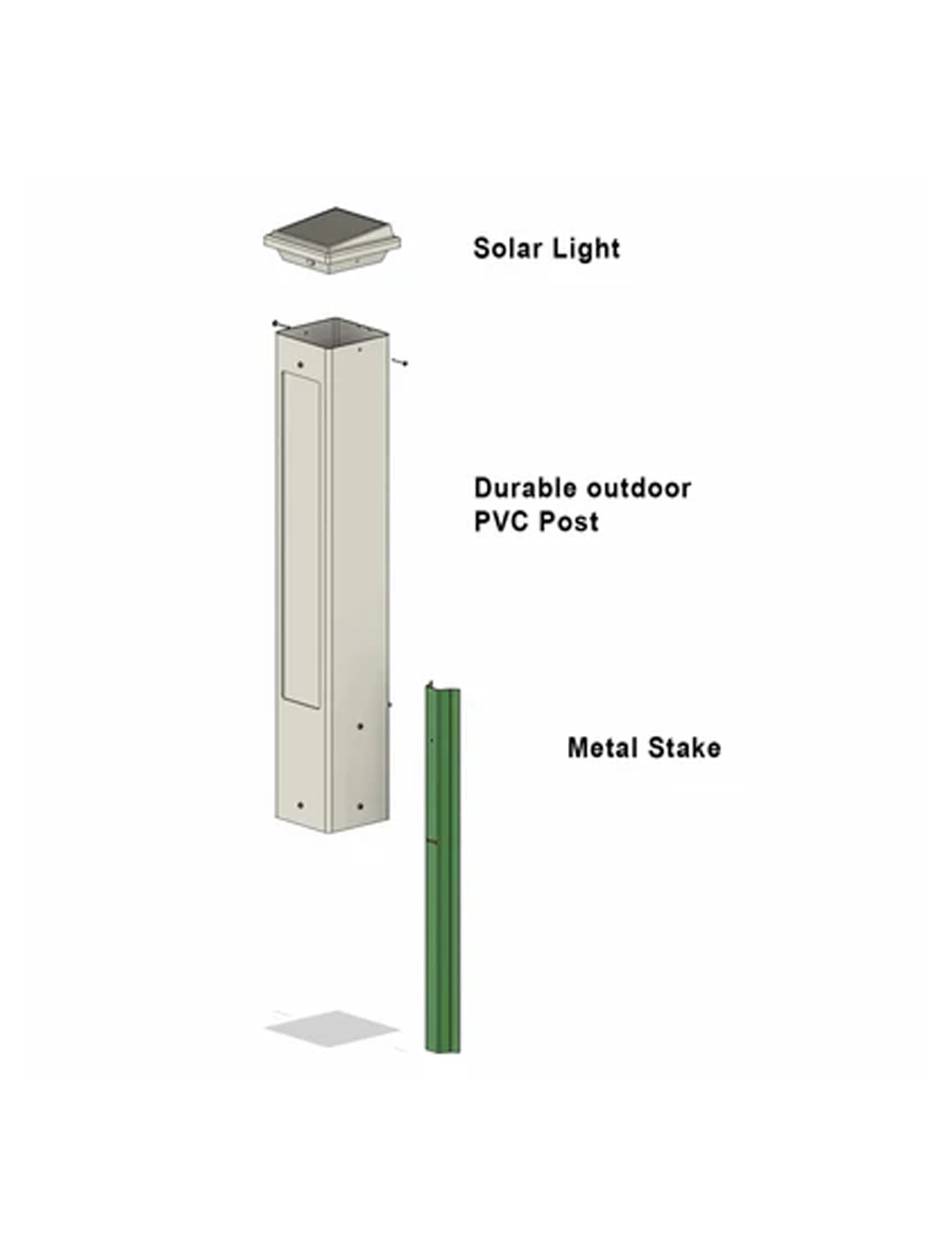 Texas Tech Solar Light "Goal Post" Light Up Fan Post diagram