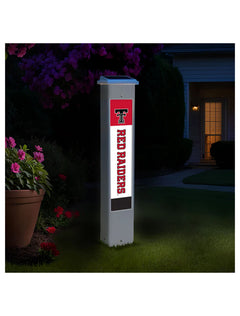 Texas Tech Solar Light "Goal Post" Light Up Fan Post at night