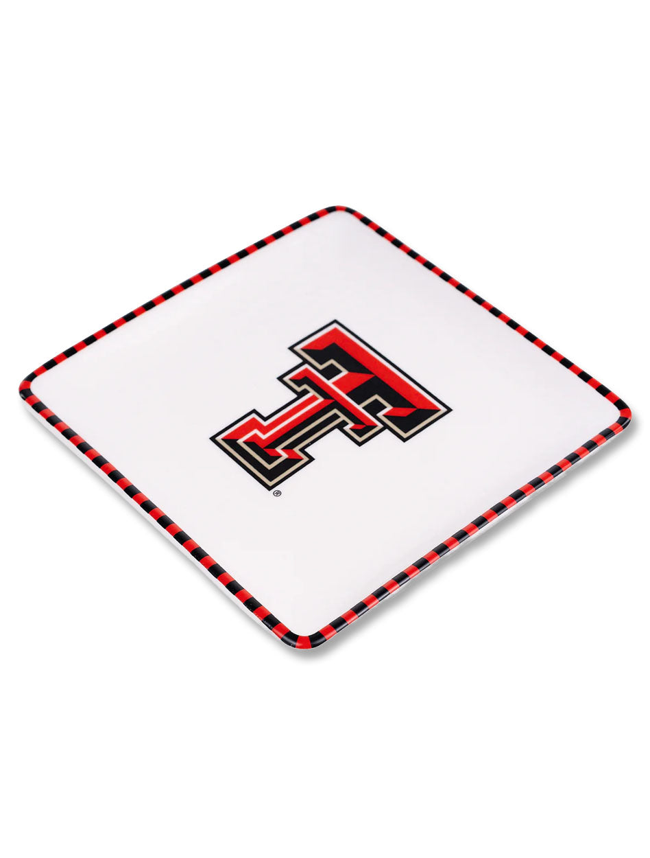 Texas Tech Square Striped 6" x 6" Trinket Tray