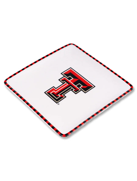 Texas Tech Square Striped 6" x 6" Trinket Tray