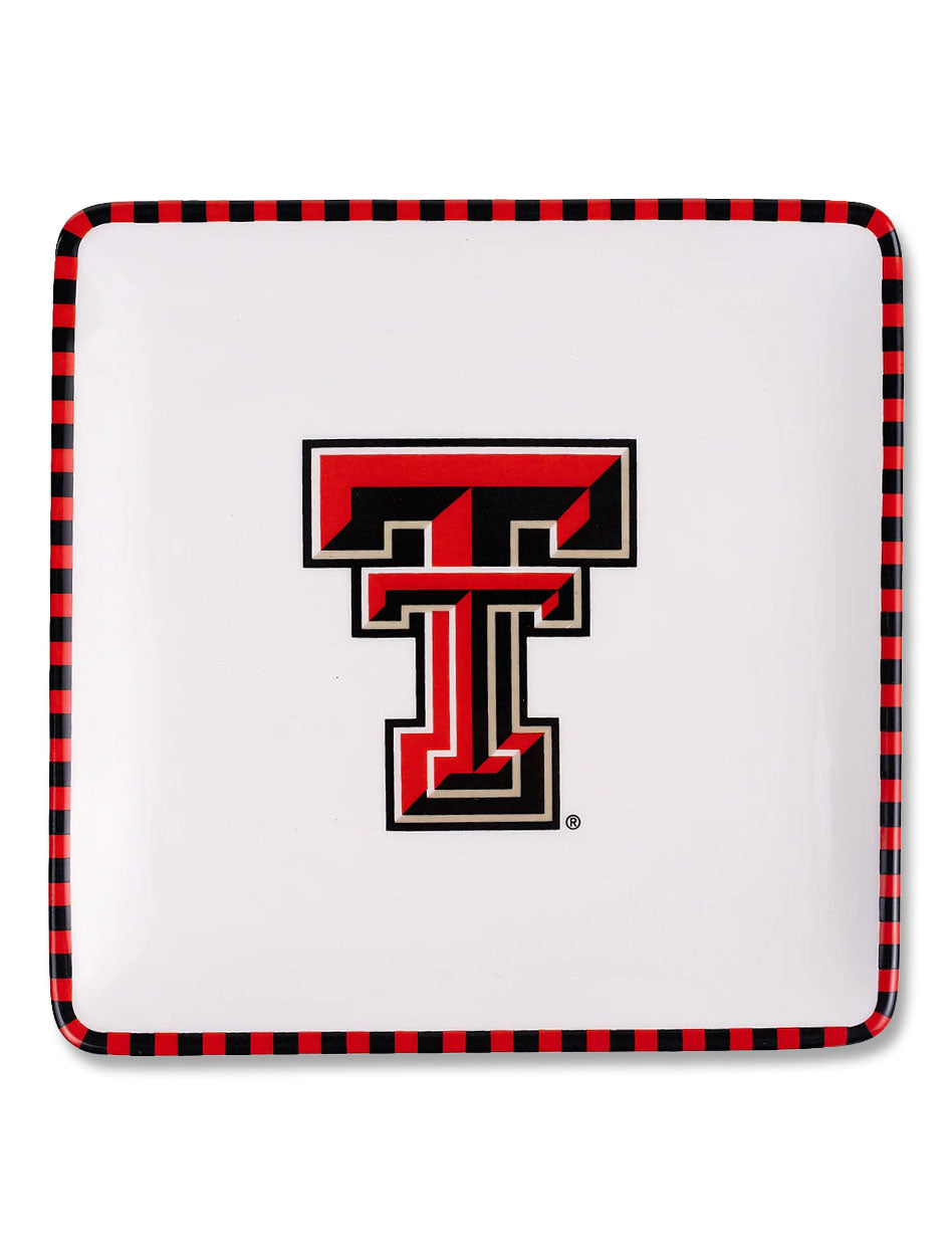 Texas Tech Square Striped 6" x 6" Trinket Tray