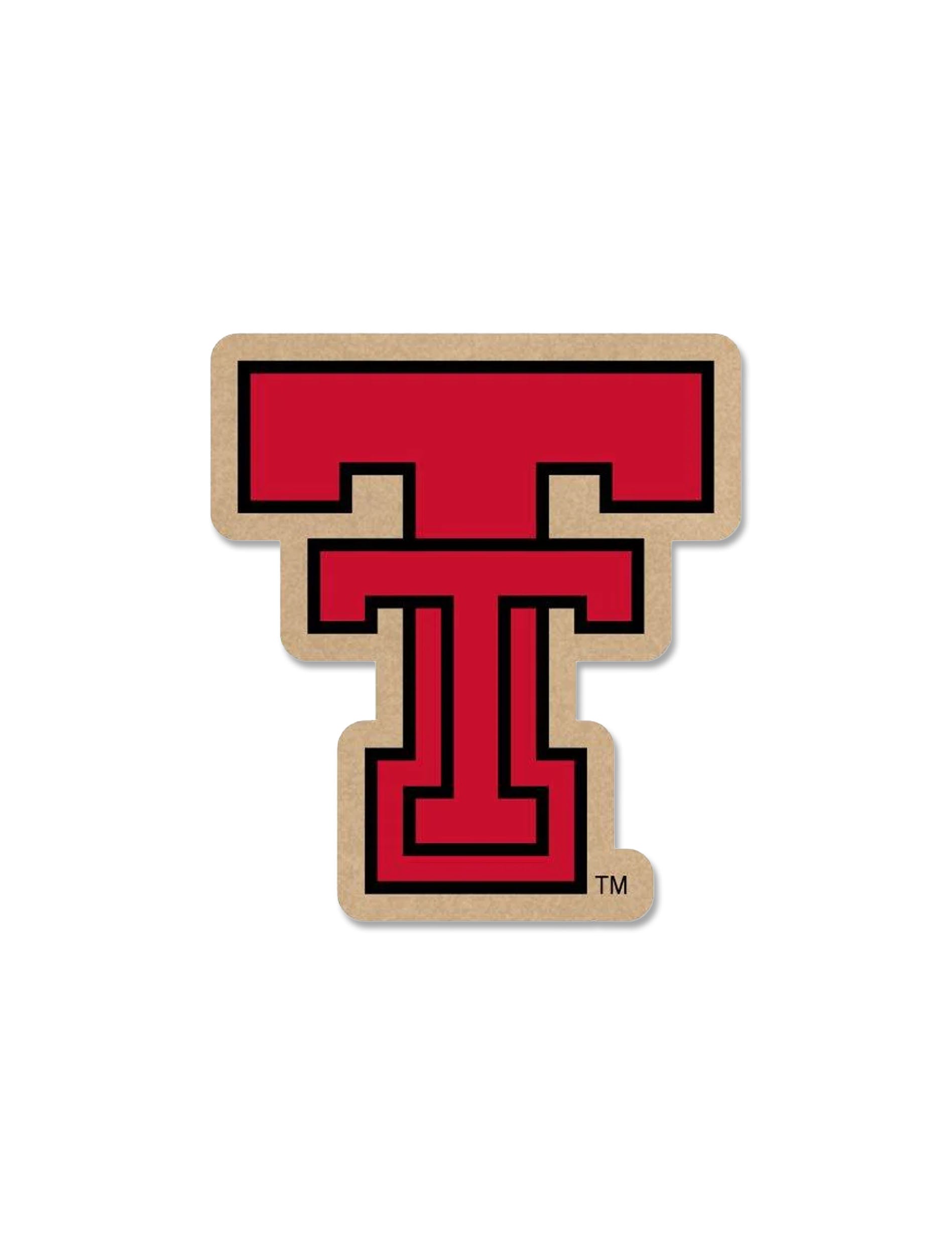 Texas Tech Throwback Double T Wood Magnet