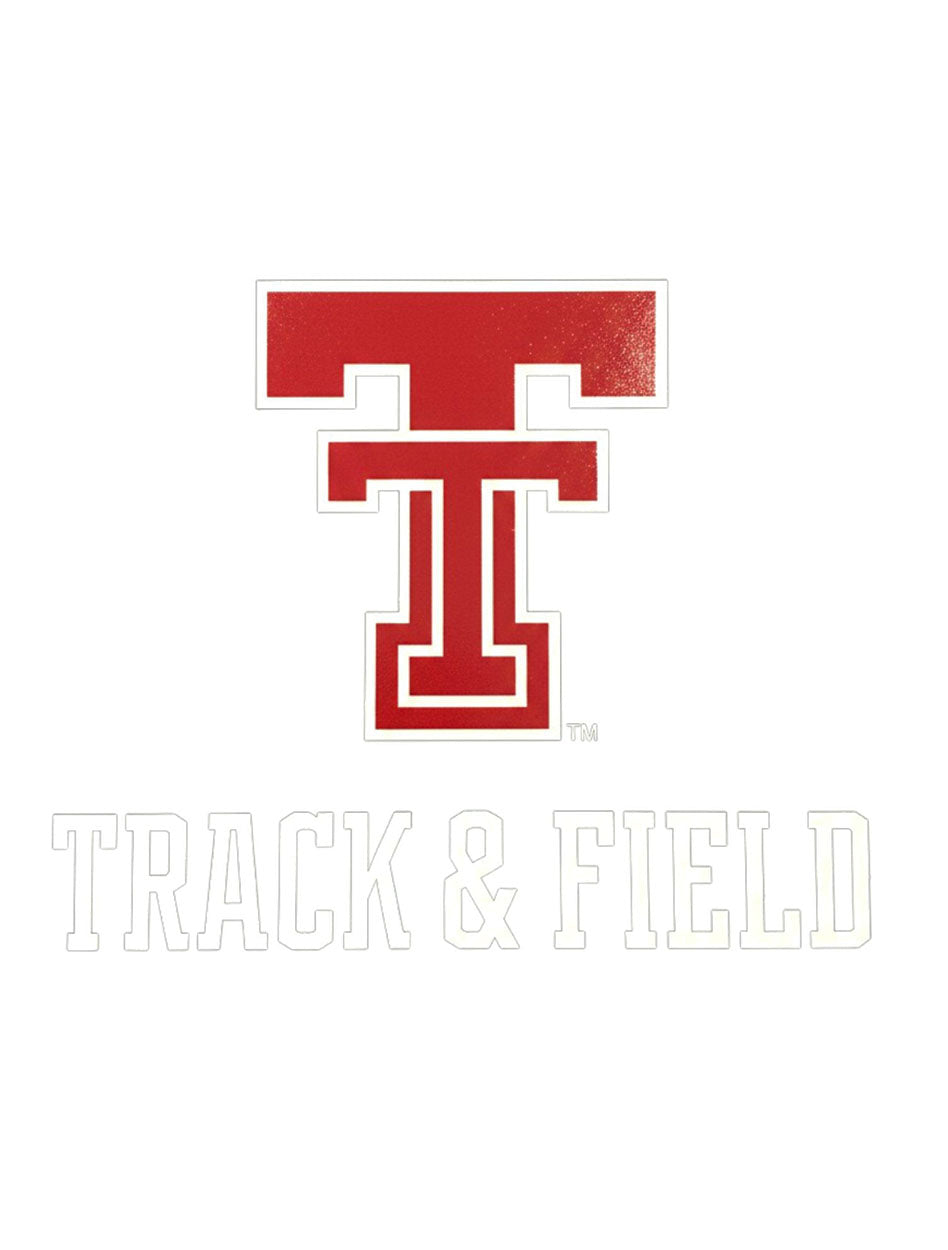 Texas Tech Throwback Double T over Track & Field Decal