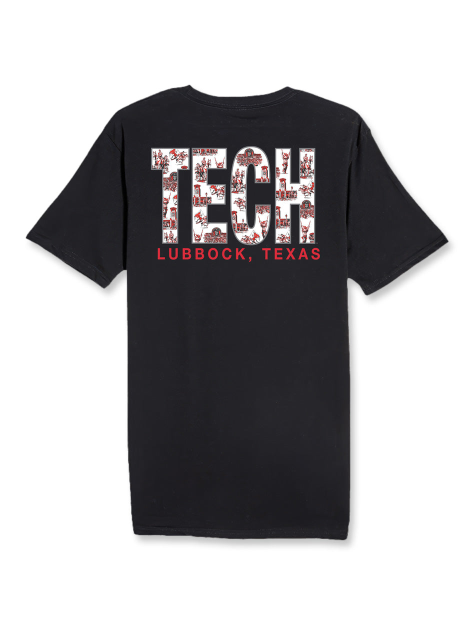 Texas Tech "Toile" TECH Block T-Shirt