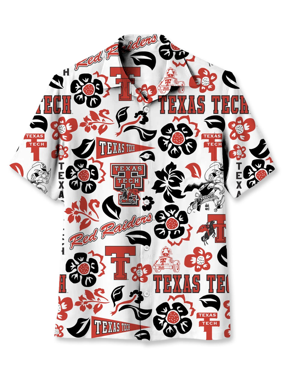 Texas Tech Vault Double T "Floral" Camp Shirt
