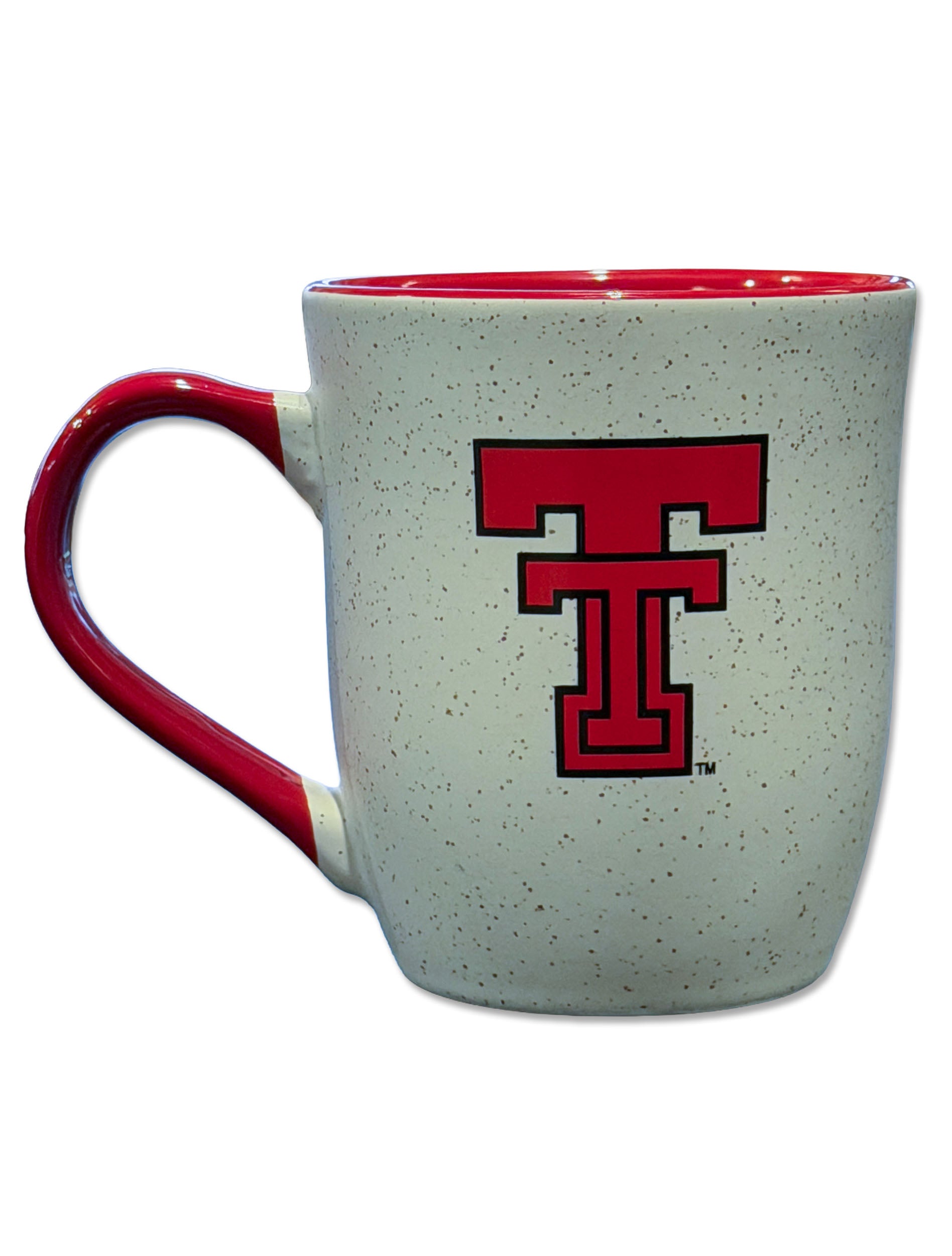 Red and White Speckled Texas Tech Coffee Mug