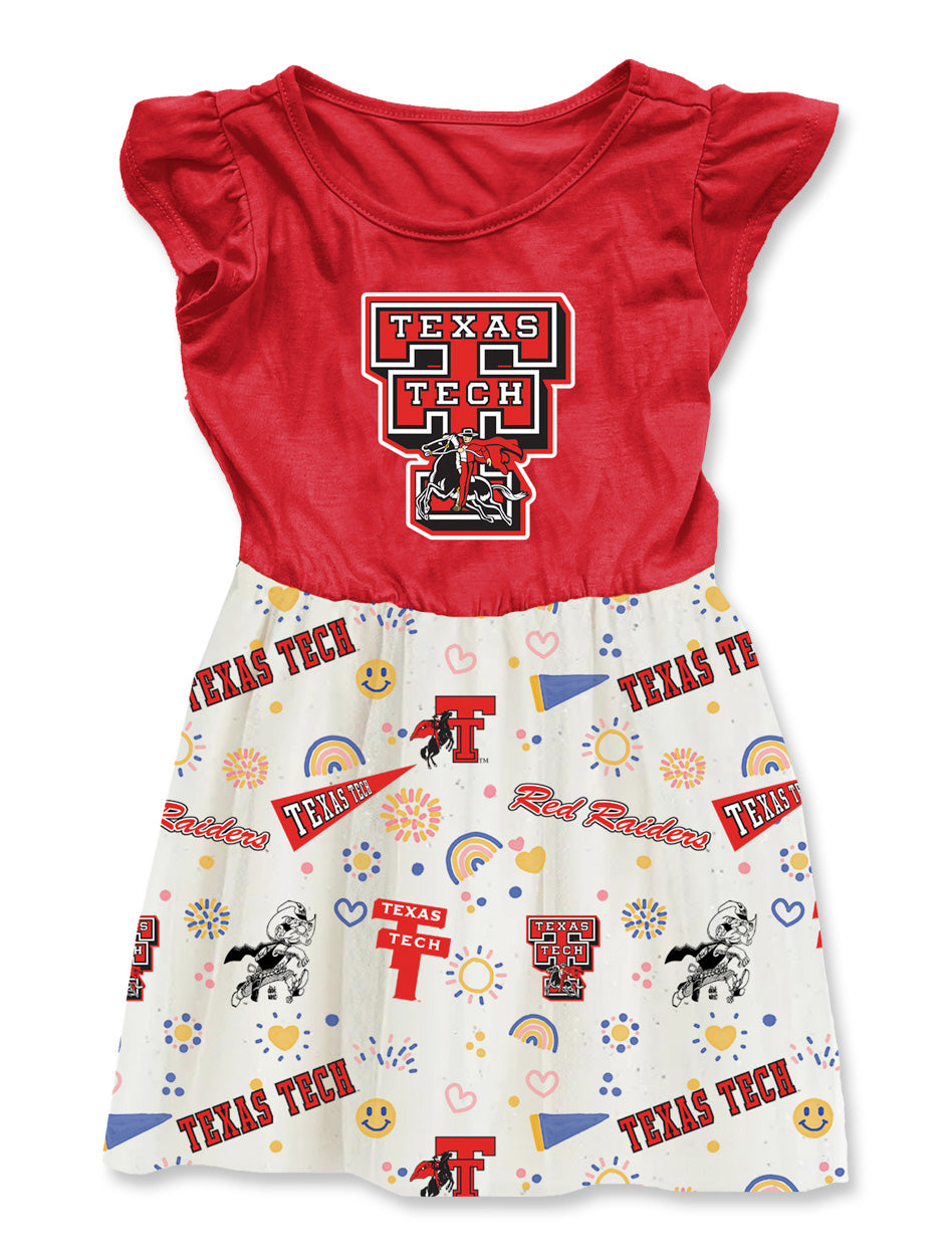 Texas Tech Wes & Willy "Vault Double T" Toddler Dress