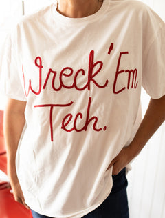 Texas Tech “Wreck ’Em Tech” Chain Stitch Roll Edge Tee