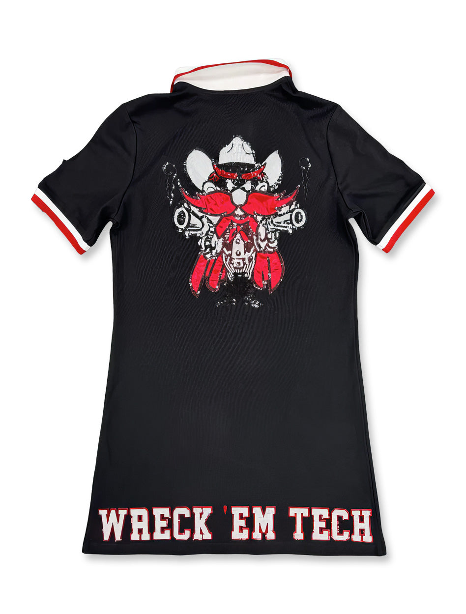 Texas Tech "Wreck'em Tech" Raider Red Polo Dress