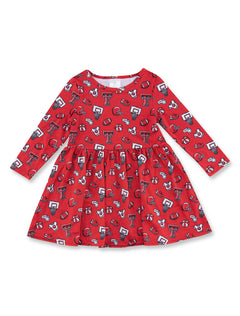 Texas Tech ZooZatz Toddler All Over Long Sleeve Dress