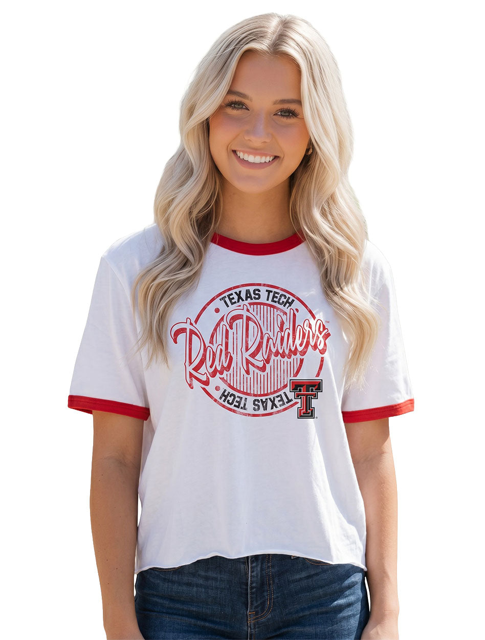 Texas Tech Zoozatz "Campus Visit" Retro Ringer Tee