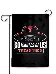 Texas Tech "60 Minutes Of Us" 12" x 18" Garden Flag