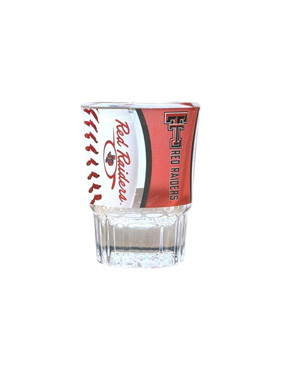 Texas Tech "Baseball" Gameball 2oz Prism Shot Glass