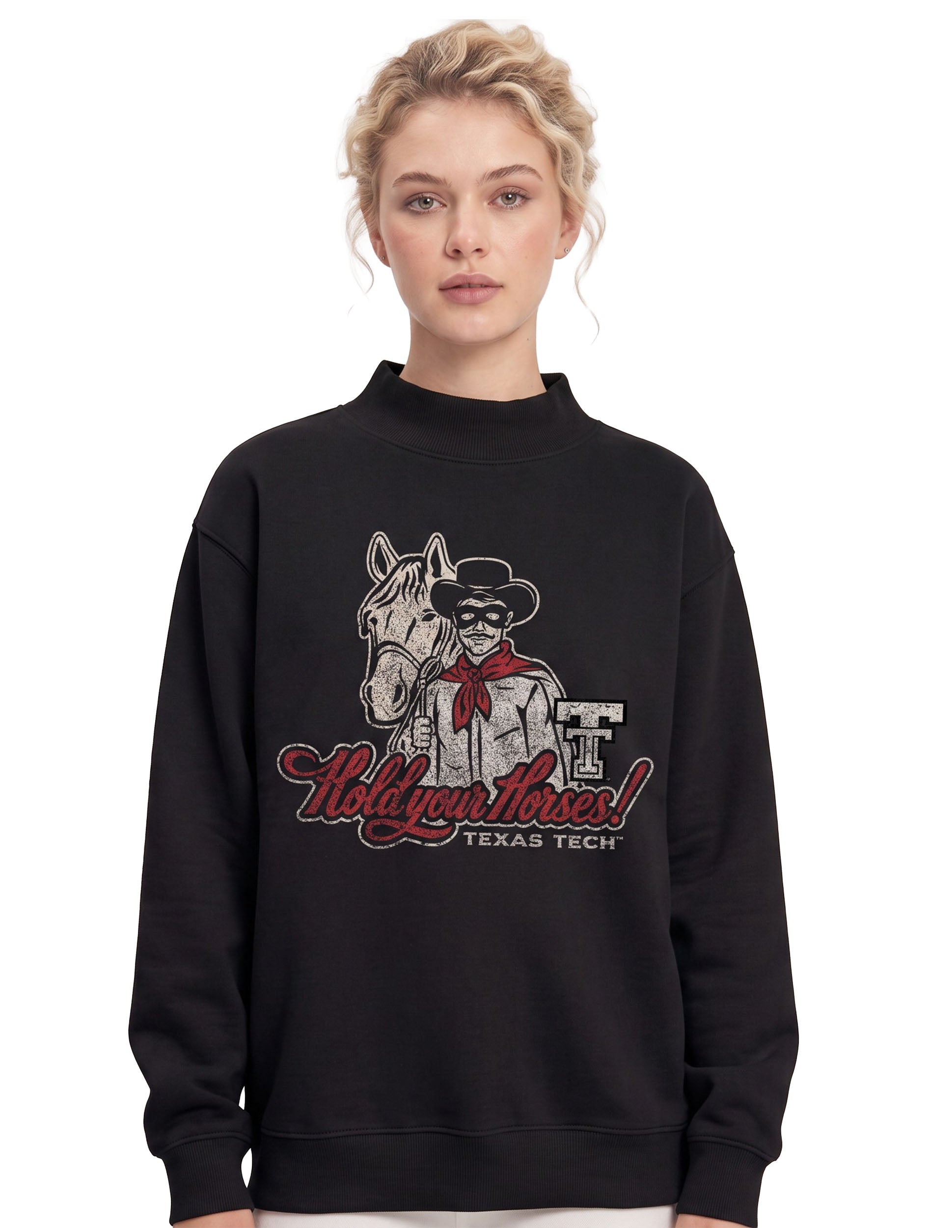 Texas Tech “Hold Your Horses” Mock Neck Sweatshirt