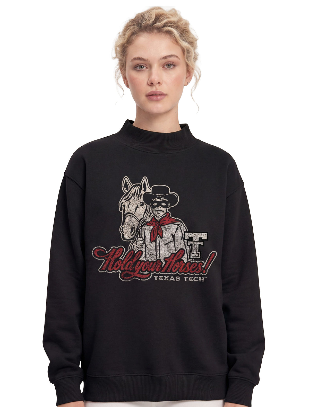 Texas Tech “Hold Your Horses” Mock Neck Sweatshirt
