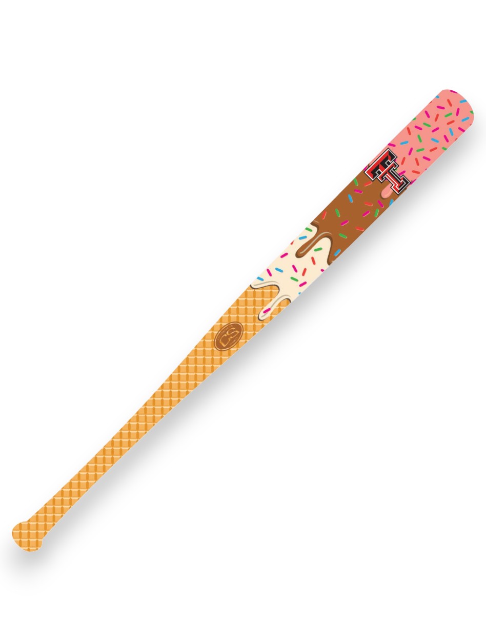 Texas Tech "Ice Cream" Double T Mini Wooden Bat