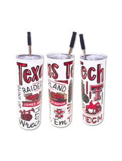Texas Tech "Icon" Double Walled Tumbler with Straw