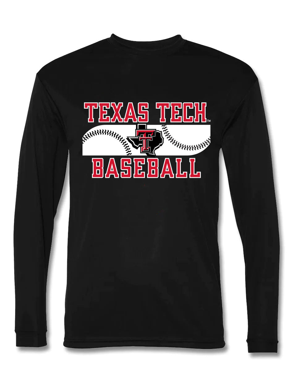 Texas Tech "Inspo" Baseball Athletic Fabric Long Sleeve Shirt