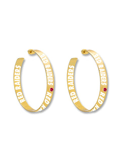 Texas Tech "Mittens" Hoop Earrings