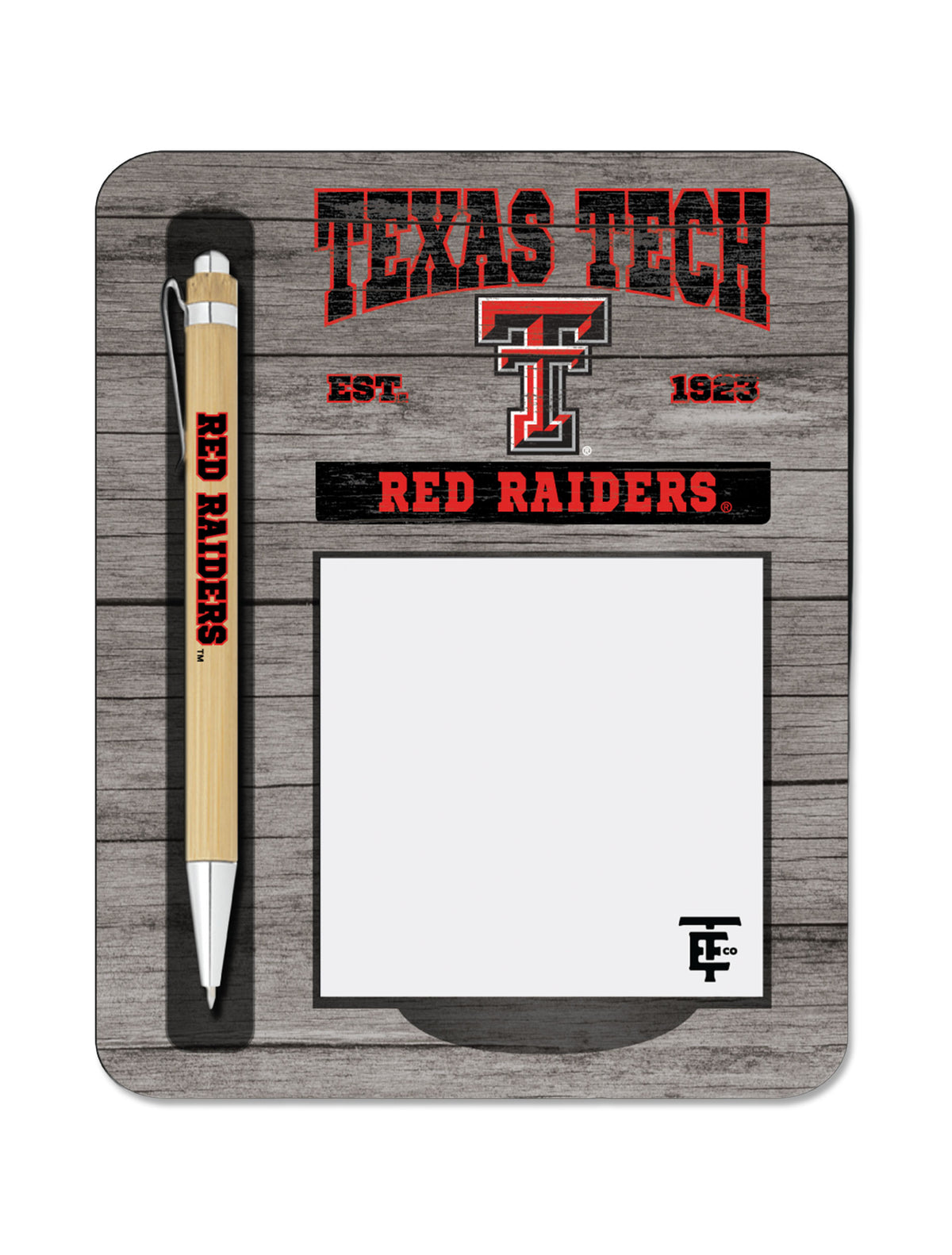 Texas Tech Notepad holder with pen