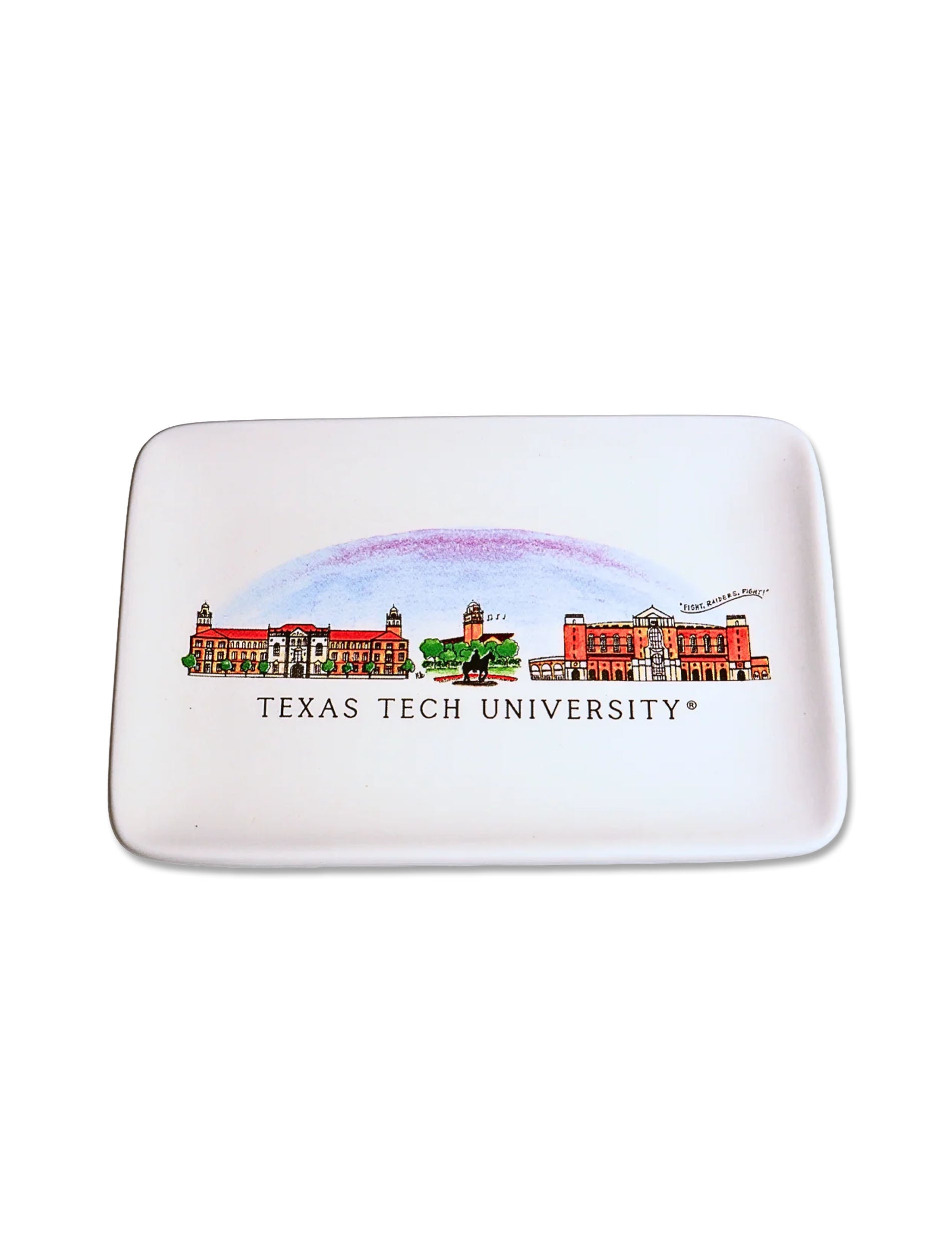 Texas Tech "Skyline" Ceramic Trinket Tray