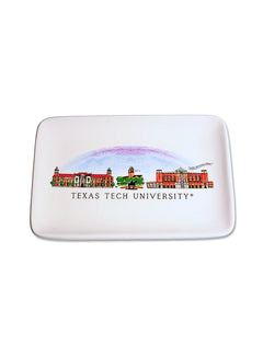 Texas Tech "Skyline" Ceramic Trinket Tray