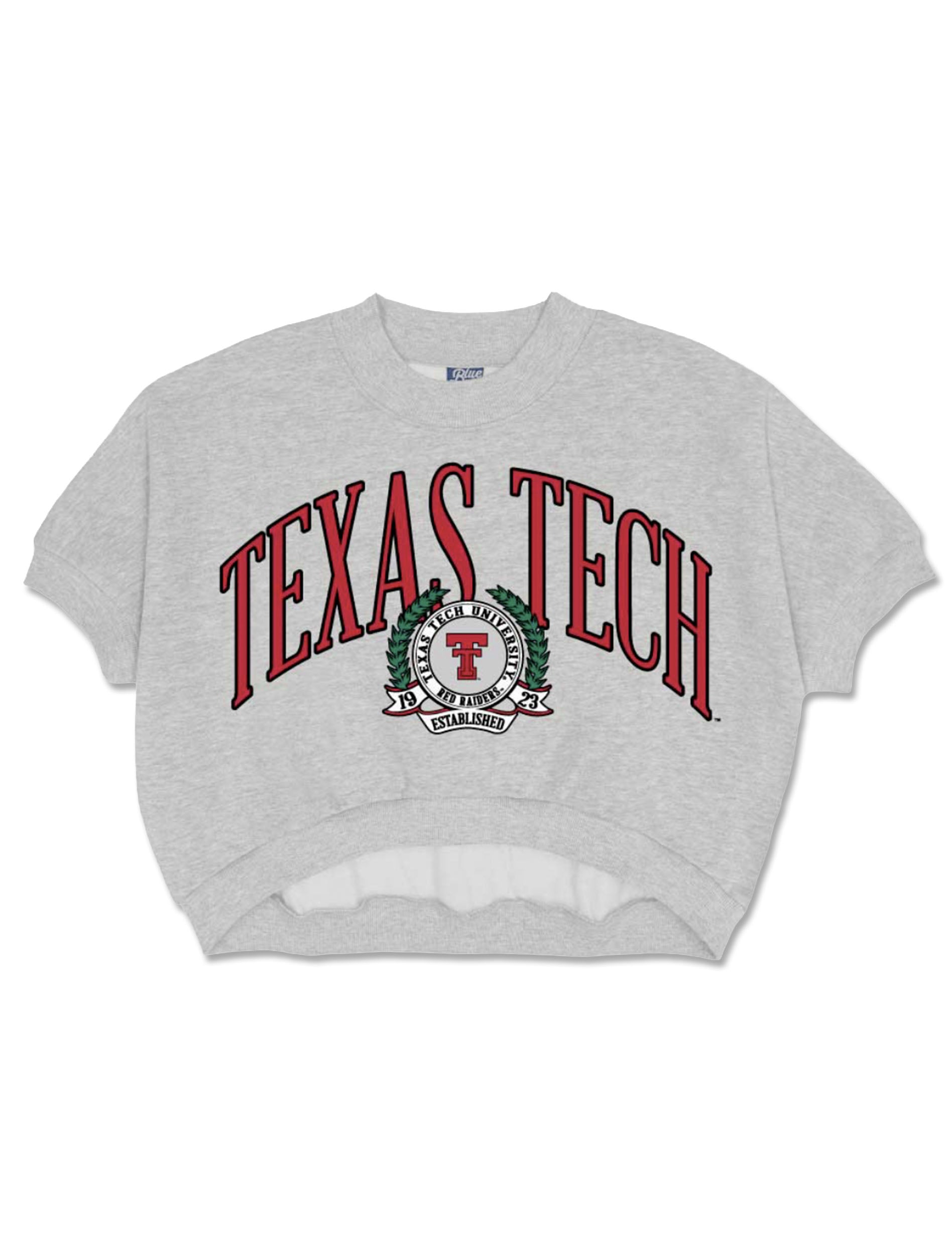 Texas Tech Grey Cropped Sweatshirt