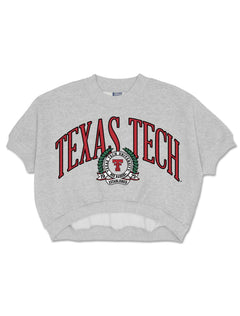 Texas Tech Grey Cropped Sweatshirt